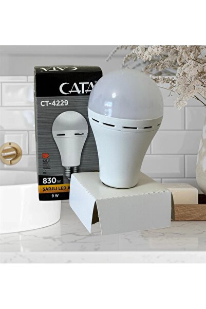 Cata CT4229 ŞARJLI 9W BEYAZ IŞIK E27 LED AMPUL