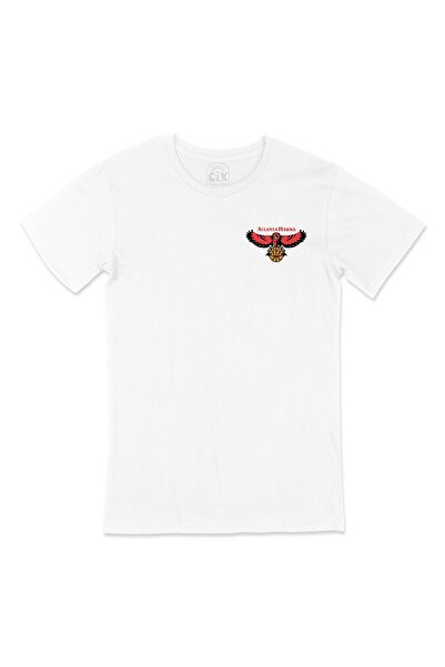 Cix Atlanta Hawks majica sa dizajnom logotipa s vranom u džepu, bela