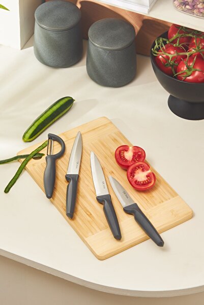 Dr. Inox 4 Parça Bıçak Seti Gri