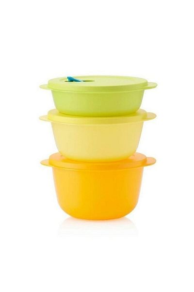 Tupperware Micro Containers Set 1-1.5-2 Lt For Microwave Oven Trc Hsgl