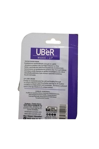Uber Lip Care Lip Care Cream Vitamin E Moisturizer