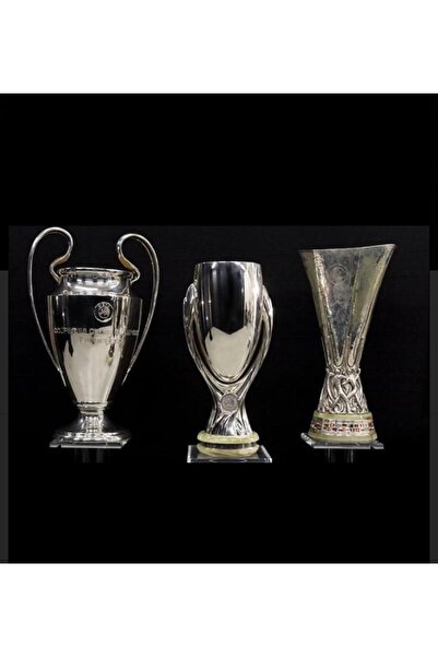 Goplast Premium 25 cm Uefa 3’lü kupa Set süper-uefa-şampiyonlar ligi (Orjinal...