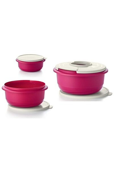 Tupperware Miksim Non-Splash Lid Storage Preparation Set 3 Pieces Hsgl