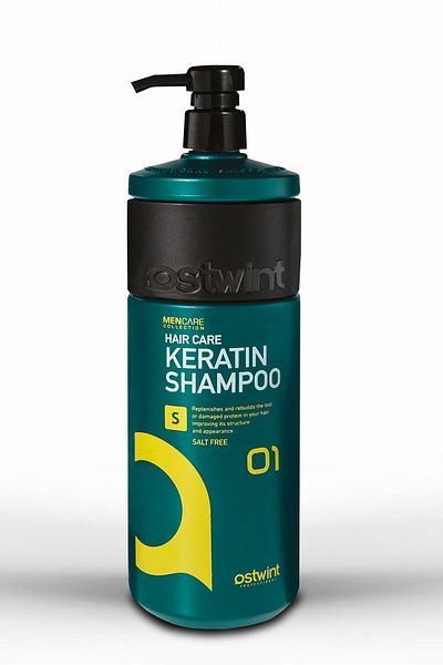 Ostwint Keratin Series Shampoo for Men, Keratin Effect, Strengthening, Repairing, Renewing, 1000 ml