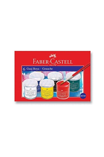 Faber Castell Faber Guaj Boya 6 Renk Şişe