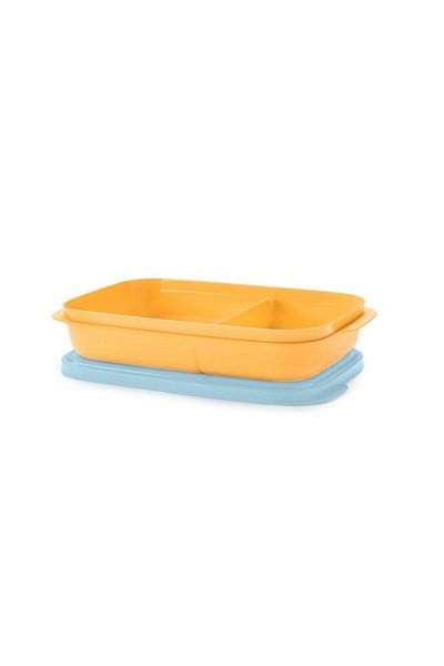 Tupperware Compartmented Lunch Box 590 Ml Orange Storage Container