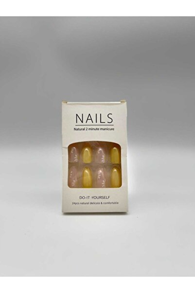 Rbs KOZMETİK NAILS 24 LÜ TIRNAK SARI BEYAZ