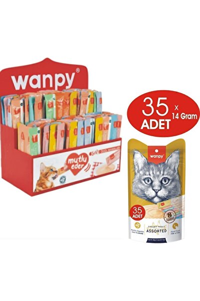 Wanpy Karışık Sıvı Kedi Ödül Maması 35 Adet X 14 gram