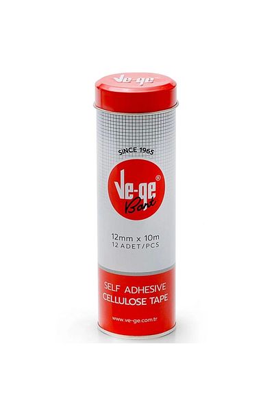 Vege 12 Pack Cellophane Tape Tin - 12x10