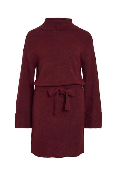 VILA Strickkleid Bindegürtel