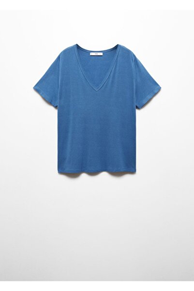 MANGO Woman Μπλουζάκι με λαιμόκοψη V