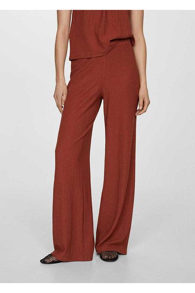 MANGO Woman Pantaloni cu picioare largi