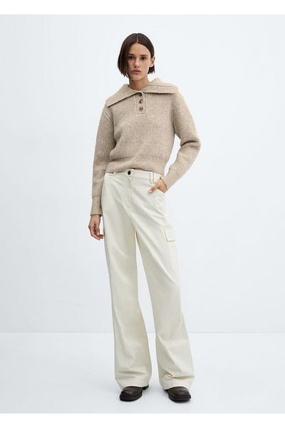 MANGO Woman pulover tricotat - Guler deschis