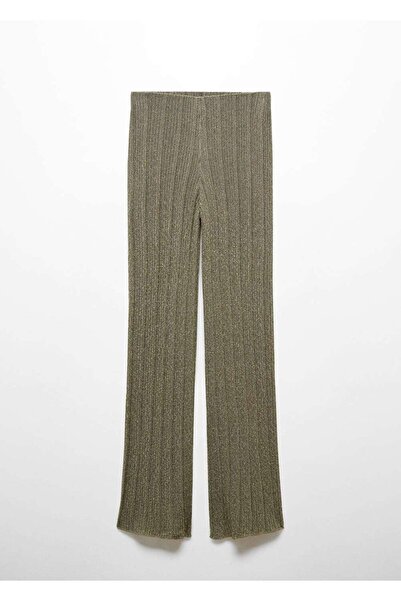 MANGO Woman Düz lureks triko pantolon