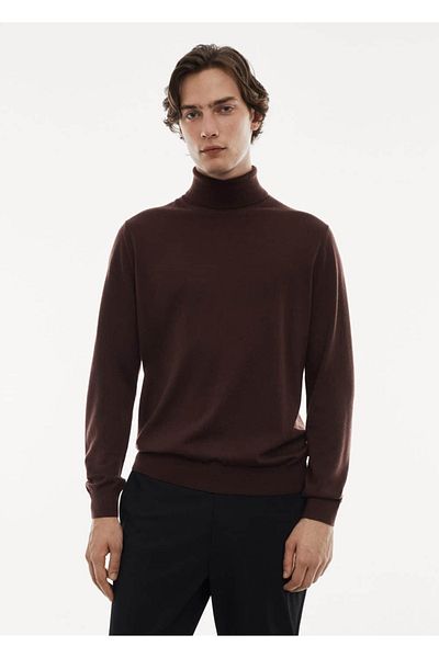MANGO Man Rollkragenpullover aus 100 % Merinowolle