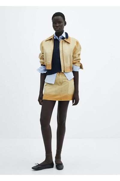 MANGO Woman FUSTA MINI DENIM