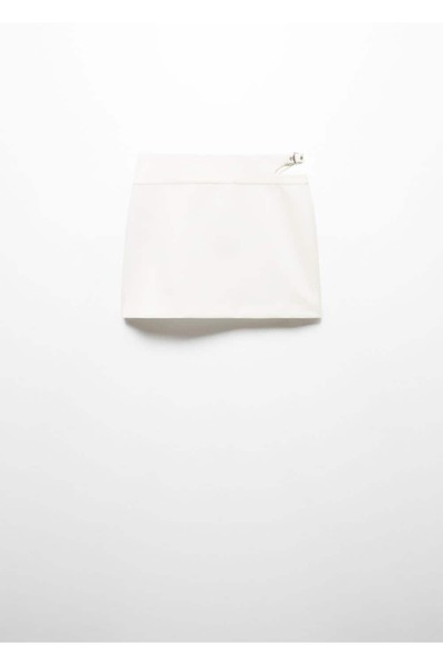 MANGO Woman Tokalı cut out detaylı mini etek