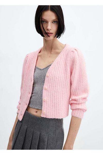 MANGO Woman Tricotaj Cardigan cu decolteu în V