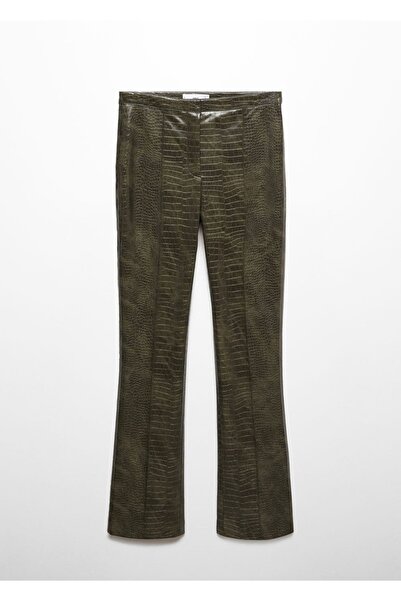 MANGO Woman Hayvan Desenli Flare Pantolon