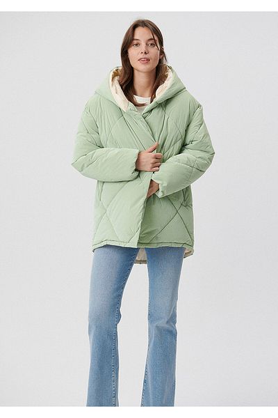 Mavi Jachetă puf verde matlasată cu glugă 1110087-71471