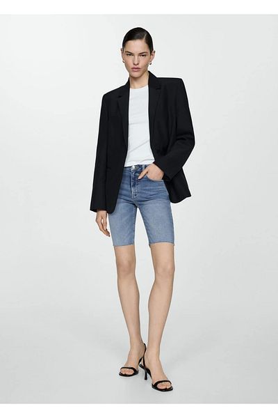 MANGO Woman Pantaloni scurți din denim Bermude Slim Fit