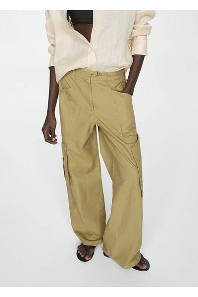 MANGO Woman Cargo Pants - Pocket Design