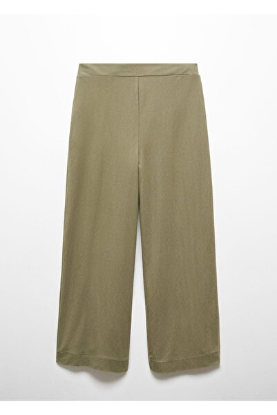 MANGO Woman Beli elastik cropped pantolon