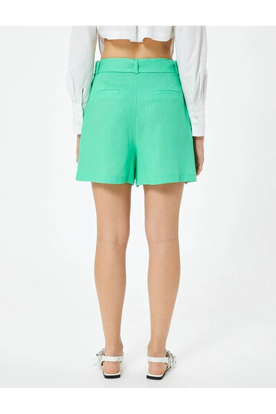 Koton Pantaloni scurți verzi pentru damă - 4sak40406pw