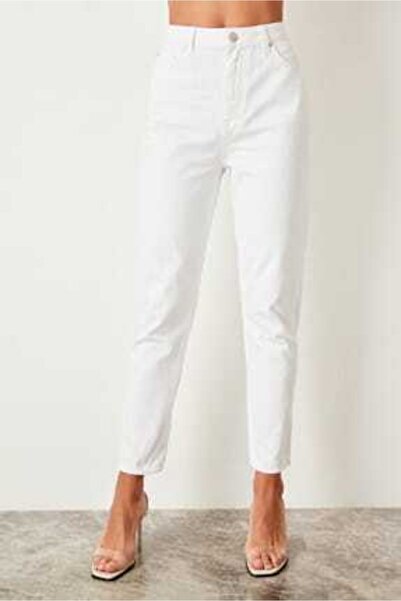 WODDİ Penolope ženska bela boja Mom farmerke