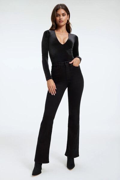 WODDİ بنطلون جينز نسائي أسود عالي الخصر من Reeal مصنوع من الليكرا 2024