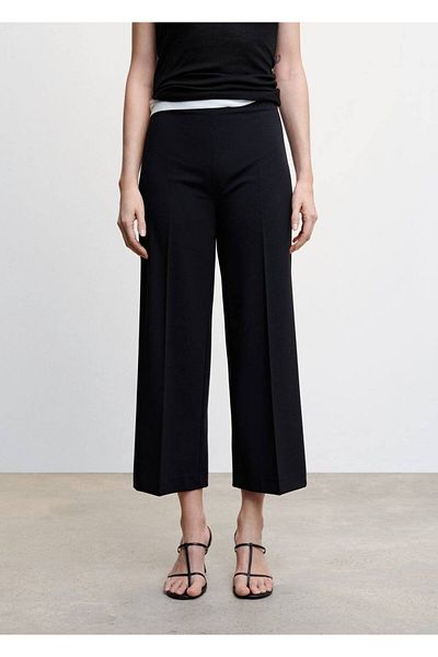 MANGO Woman Straight Cut Culotte Trousers