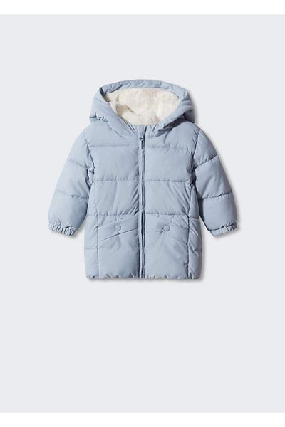 MANGO Kids Palton Albastru Pentru Copii