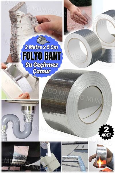 Munico 2 Adet Pimapen Kapı İzolasyon Bantı - Hava ve Su Geçirmez, Alüminyum K...