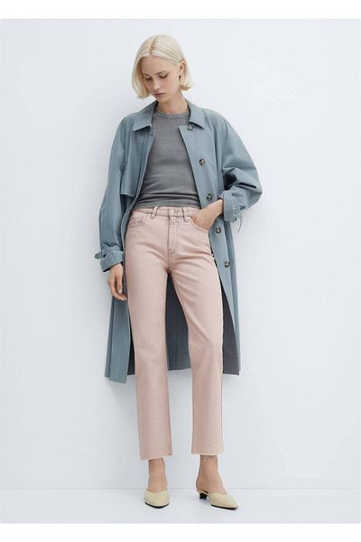 MANGO Woman Blugi crop cu croială dreaptă