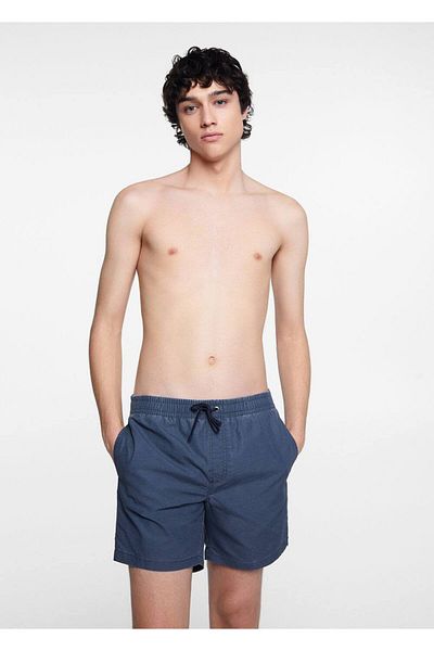 Mango Teen Costum de baie albastru pentru copii