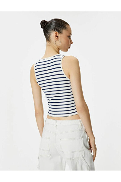 Koton Navy Blue Women's Sleeveless T-shirt - 4sal30024ık