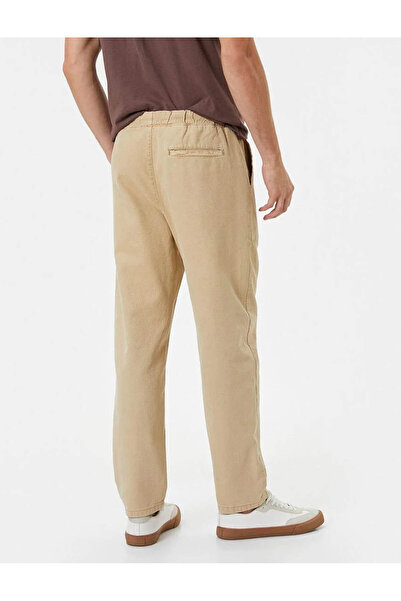 Koton Μπεζ ανδρικό αθλητικό παντελόνι - 4sam40075hw