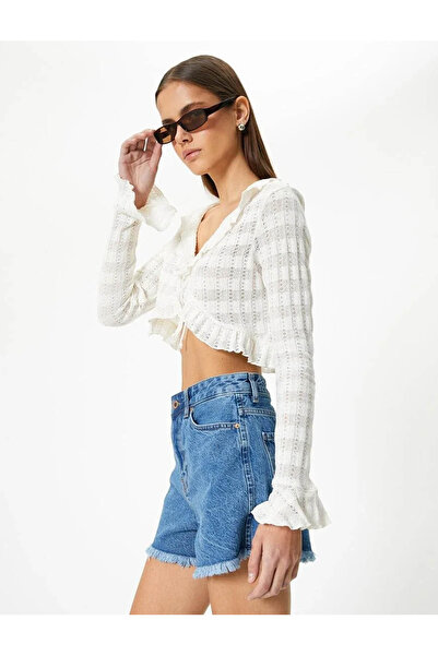 Koton Γυναικείο σορτς Indigo 4sal40017md