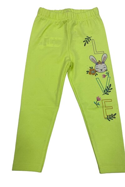 Mini Damla Tayt Love Neon Yeşil
