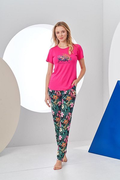 PJS 24162 بدلة رياضية نسائية منقوشة