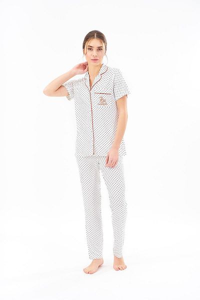 PJS Women's Polka Dot Pajama Set