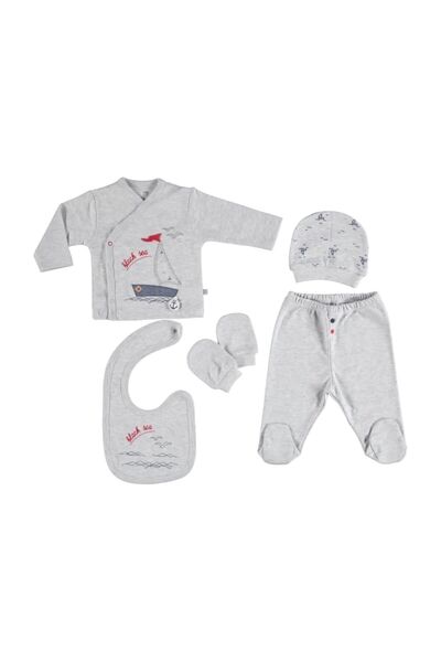 Bibaby طقم بدلة خروج من المستشفى للأطفال من Black Sea مكونة من 5 قطع