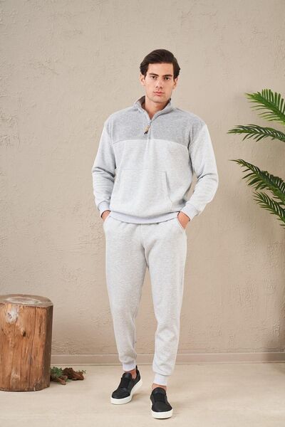 PJS 23717 Men's Pocketed Tracksuit Set