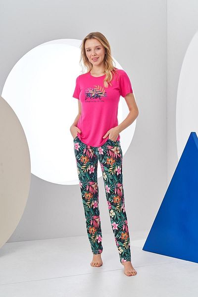 PJS 24162 بدلة رياضية نسائية منقوشة