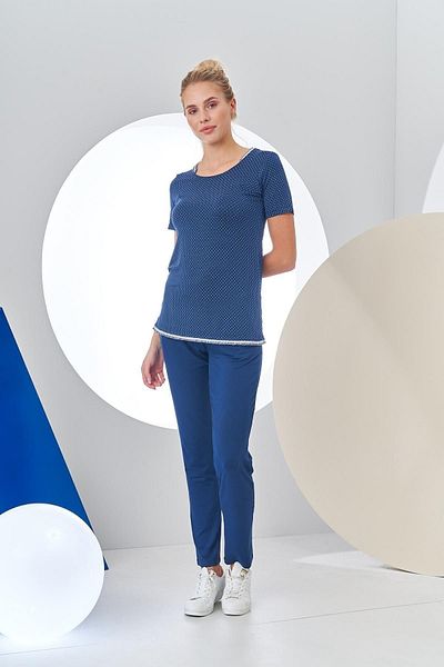 PJS 24200 Women's Polka Dot Half Sleeve Sports Set