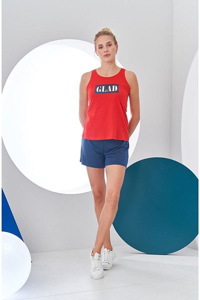 PJS 24204 Women's Strappy Shorts Set