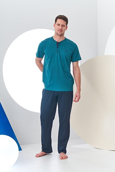 PJS 24314 Erkek Patlı Kısa Kol Pijama Takım