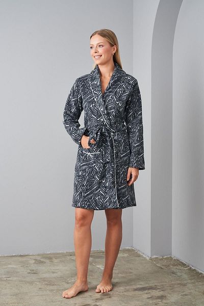 PJS 24560 Women's Fleece Piping Dressing Gown