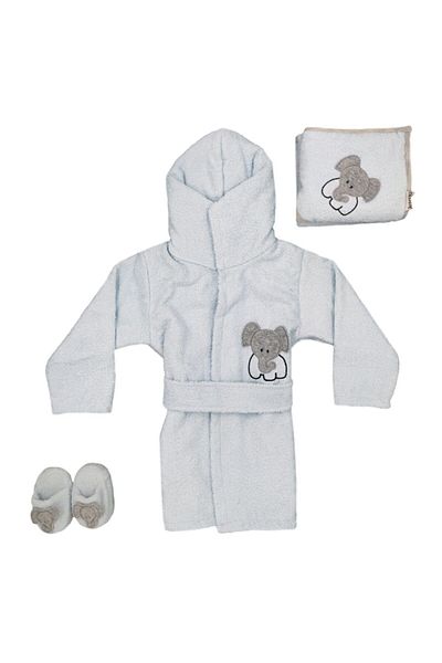 Bebitof Elephant Baby Bathrobe Set 30036
