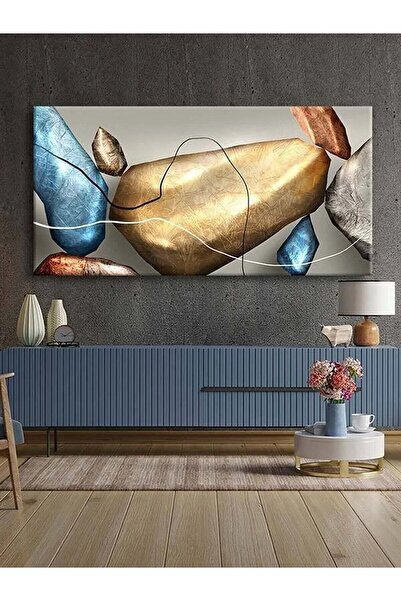 Şehzat Renkli Çakıl Taşları Kanvas Tablo Salon Oturma Yatak Odası Ofis Cafe I...